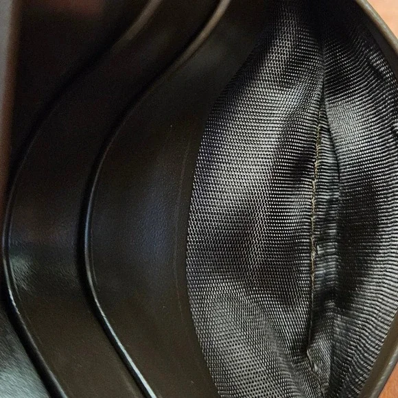 Auth Burberry Haymarket Check Card Holder Black Leather Slim Italy Shadow Horse - Picture 12 of 13